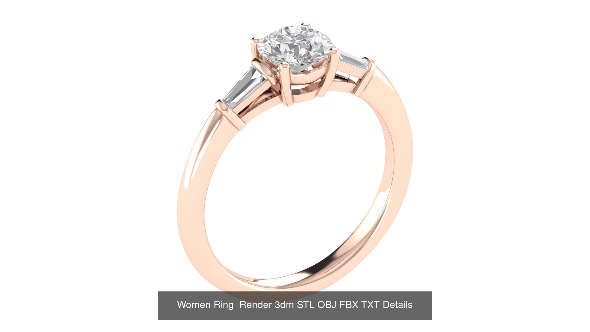 98 Women Ring Render 3dm STL OBJ FBX Details Collection _21