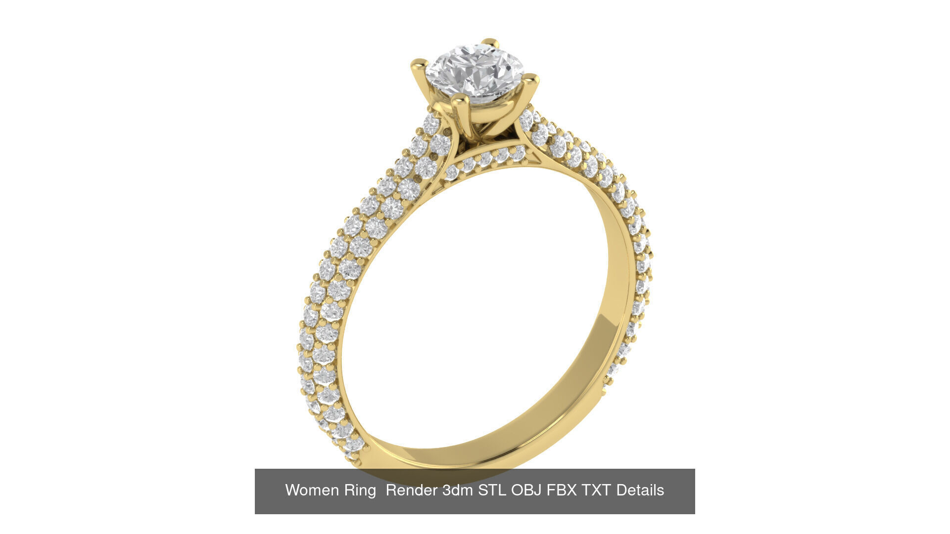 98 Women Ring Render 3dm STL OBJ FBX Details Collection _92