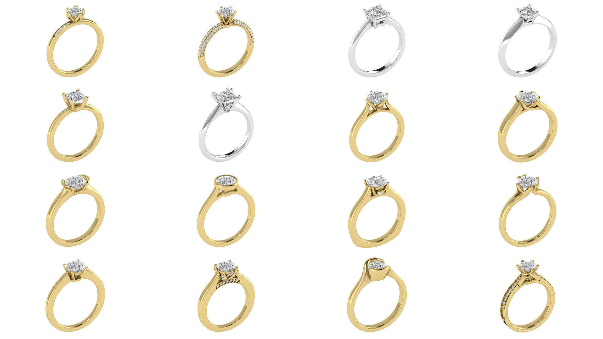 98 Women Ring Render 3dm STL OBJ FBX Details Collection _9