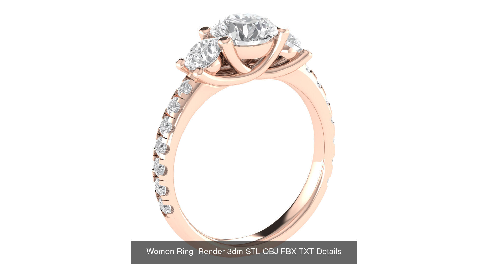 98 Women Ring Render 3dm STL OBJ FBX Details Collection _23