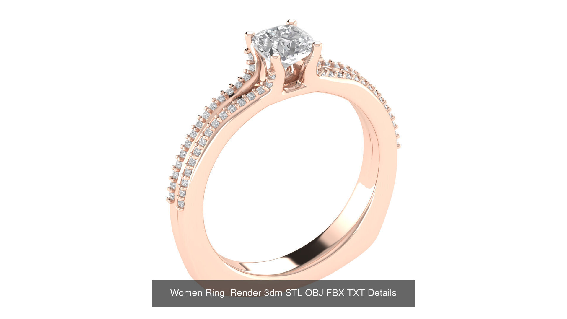 98 Women Ring Render 3dm STL OBJ FBX Details Collection _60