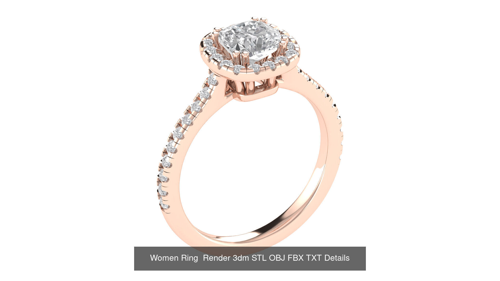 98 Women Ring Render 3dm STL OBJ FBX Details Collection _54
