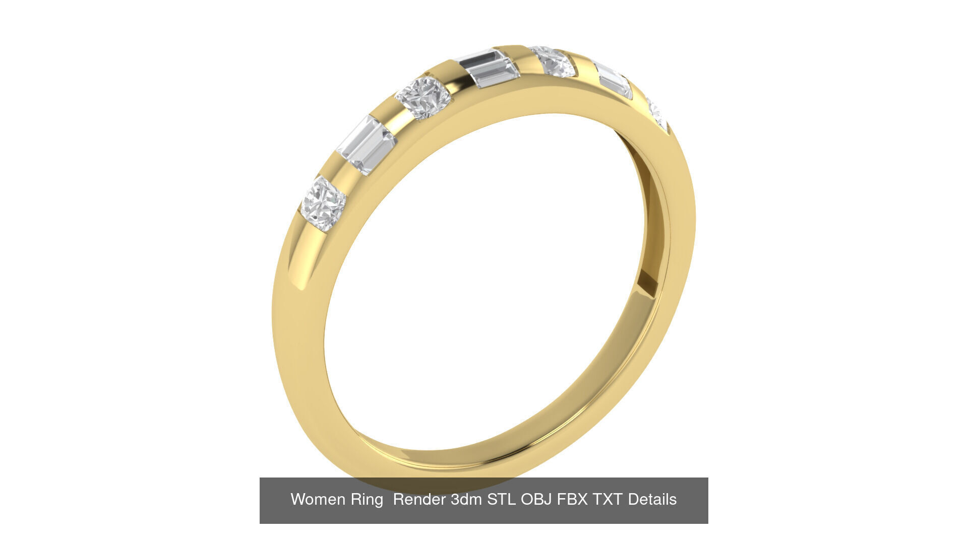 40 Wedding Band Ring Render 3dm STL OBJ FBX Details Collection _35