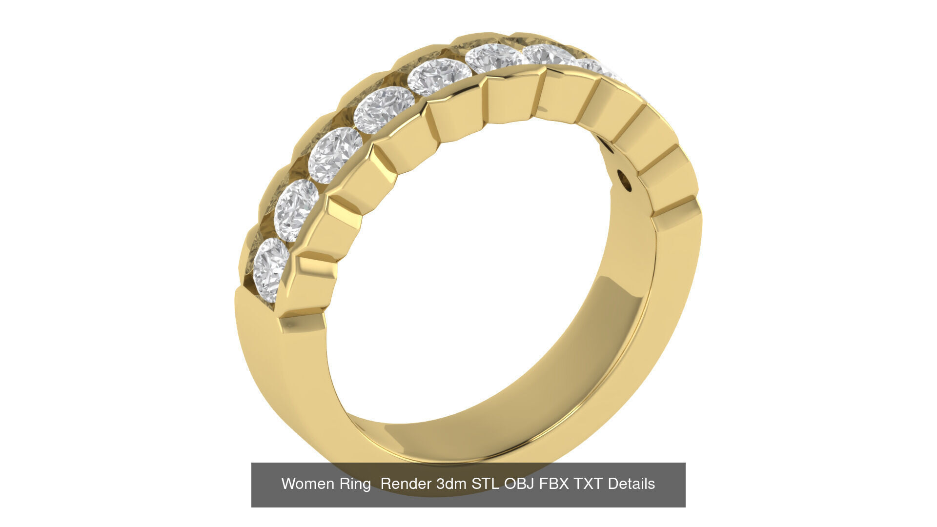 40 Wedding Band Ring Render 3dm STL OBJ FBX Details Collection _15