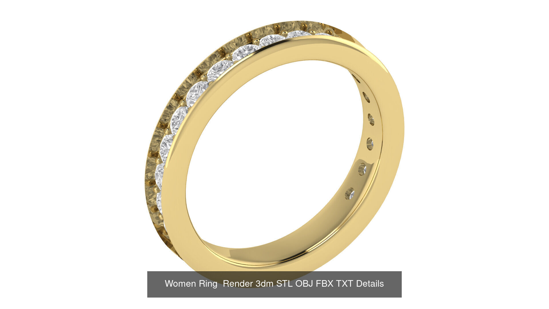 40 Wedding Band Ring Render 3dm STL OBJ FBX Details Collection _11