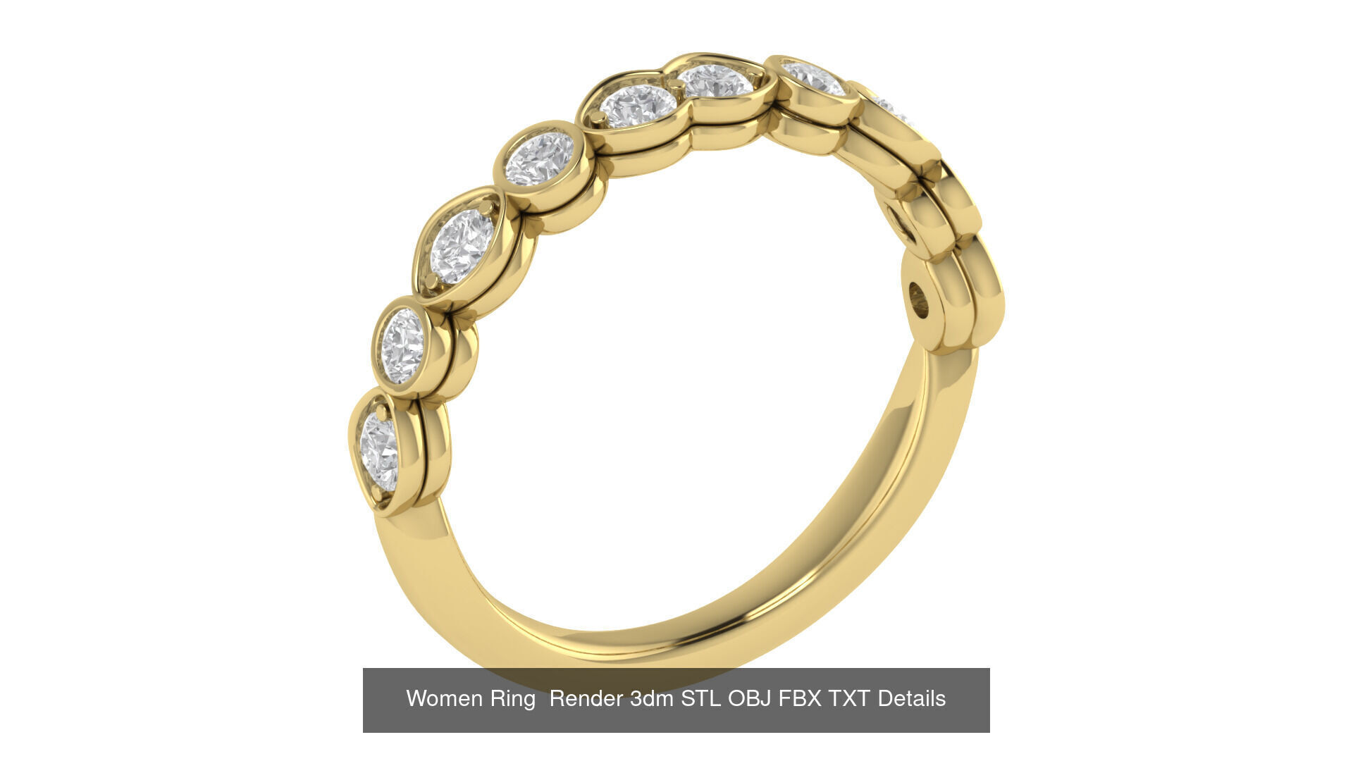 40 Wedding Band Ring Render 3dm STL OBJ FBX Details Collection _23