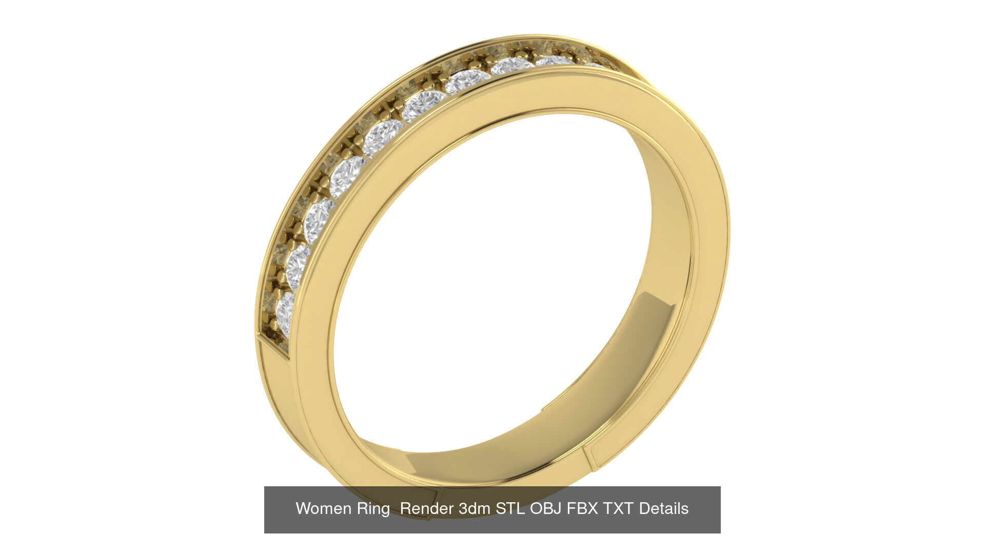 40 Wedding Band Ring Render 3dm STL OBJ FBX Details Collection _29