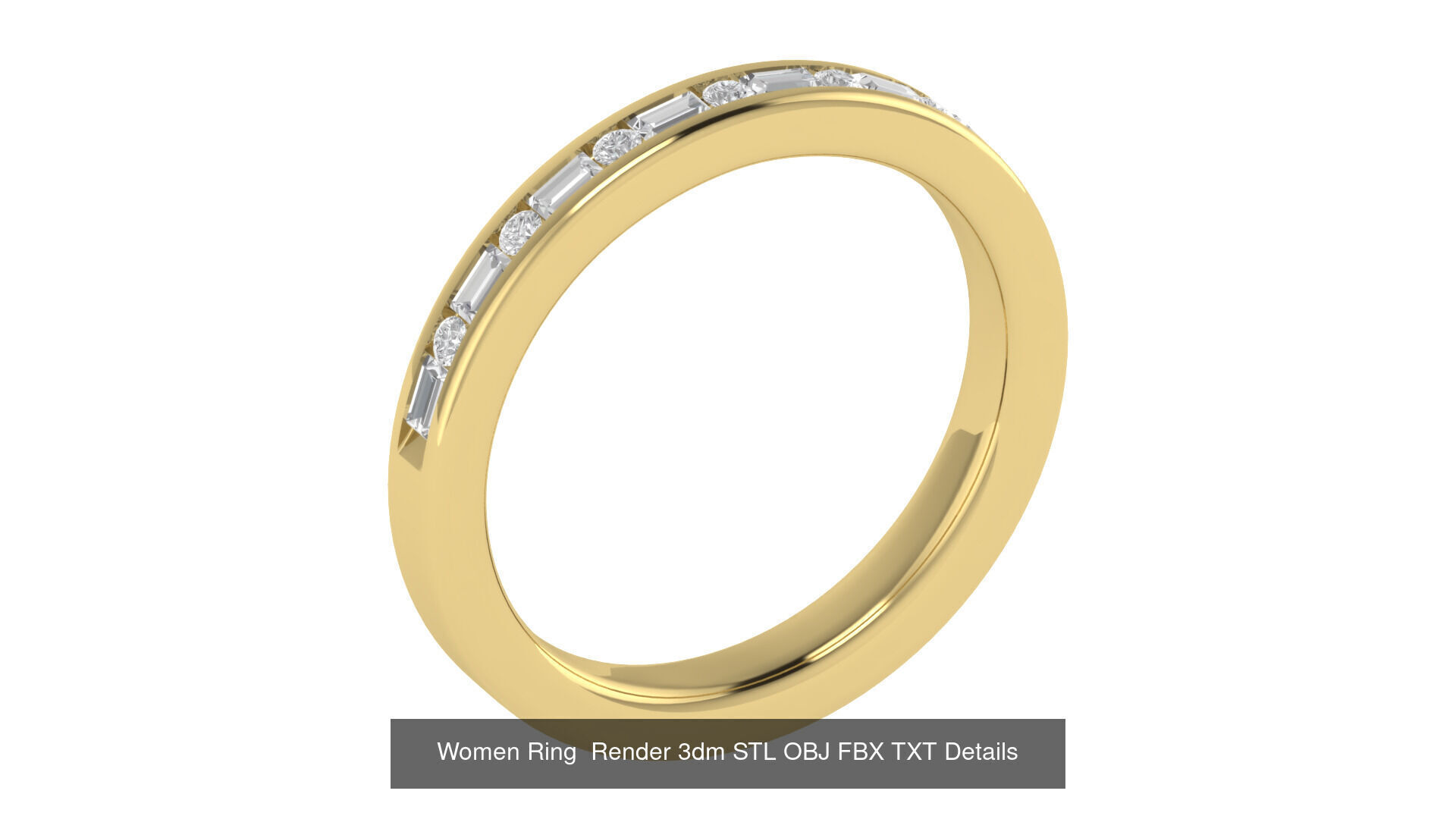 40 Wedding Band Ring Render 3dm STL OBJ FBX Details Collection _41