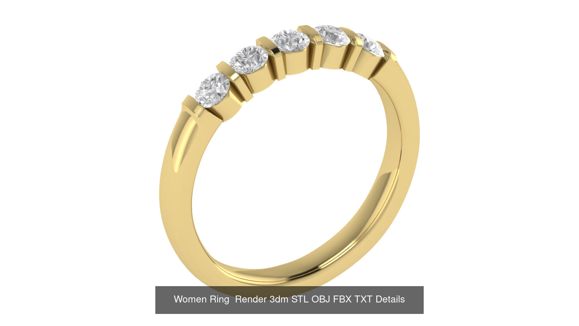 40 Wedding Band Ring Render 3dm STL OBJ FBX Details Collection _31