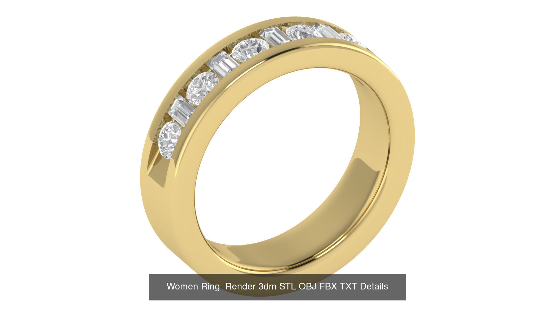 40 Wedding Band Ring Render 3dm STL OBJ FBX Details Collection _37