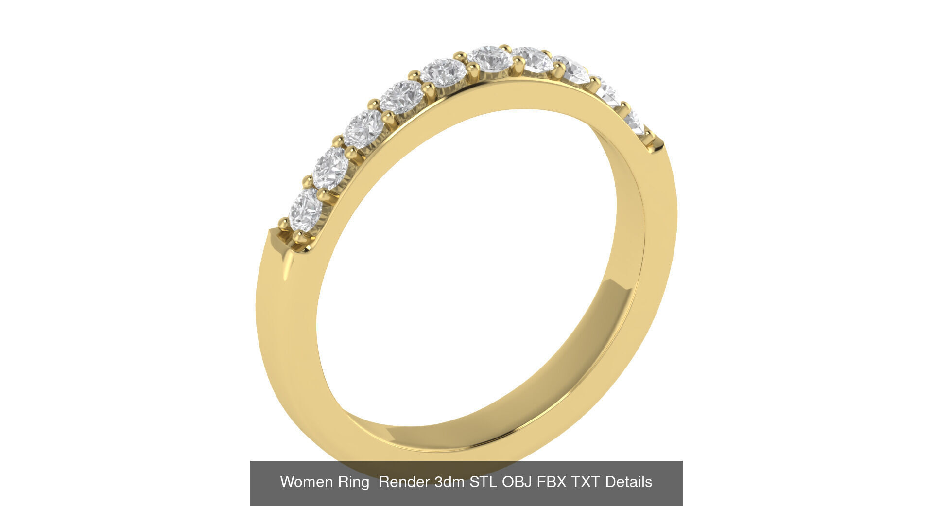 40 Wedding Band Ring Render 3dm STL OBJ FBX Details Collection _30