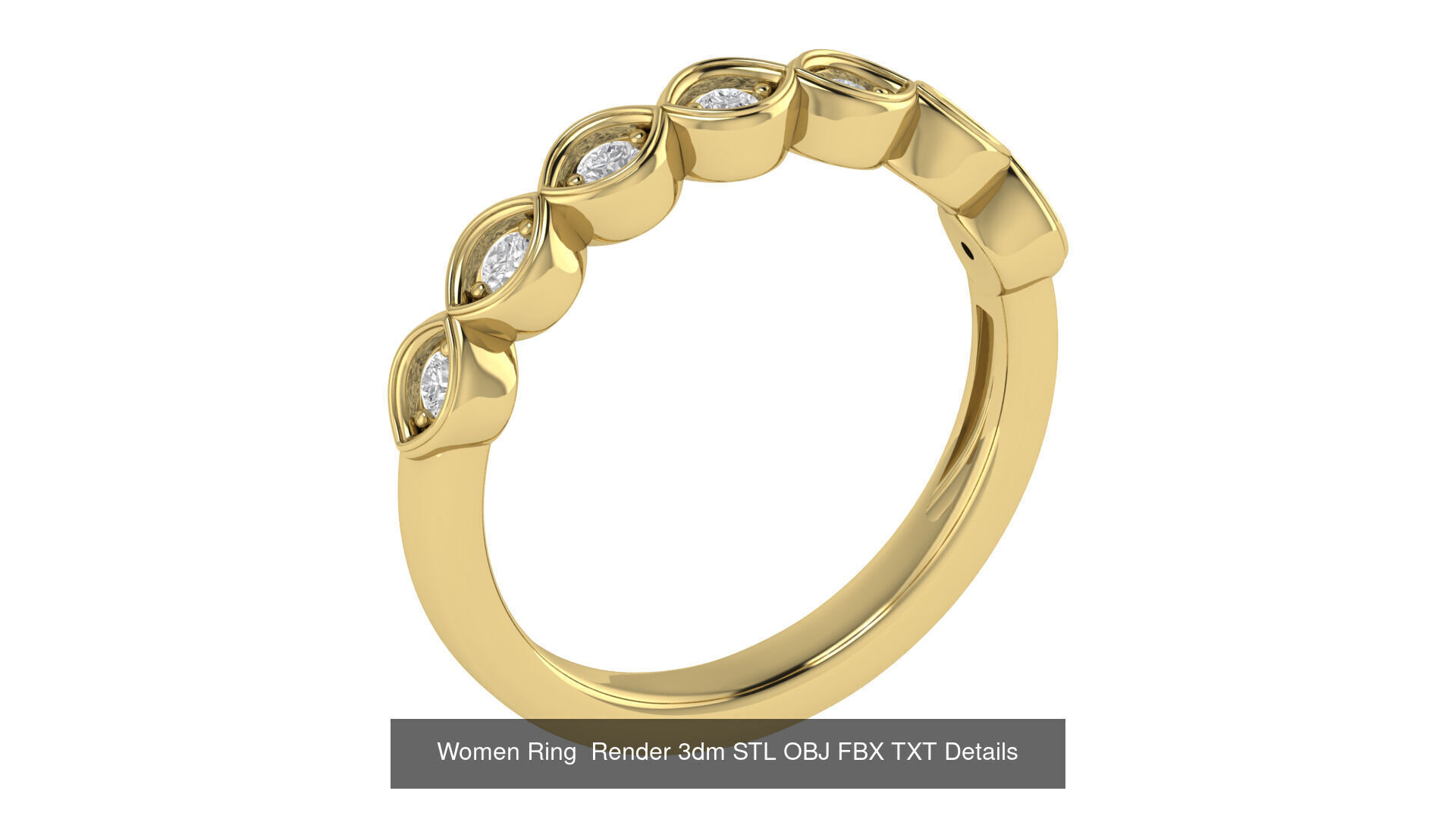 40 Wedding Band Ring Render 3dm STL OBJ FBX Details Collection _36