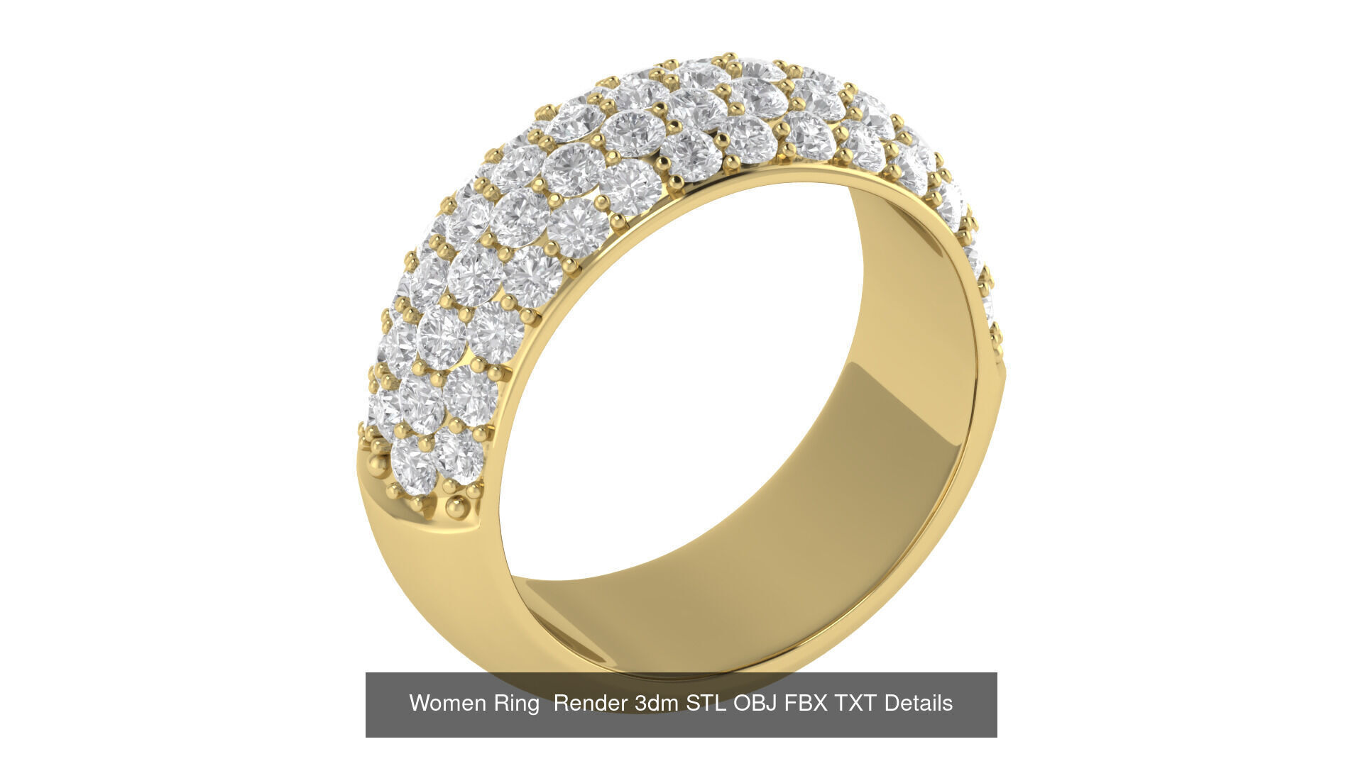 40 Wedding Band Ring Render 3dm STL OBJ FBX Details Collection _20