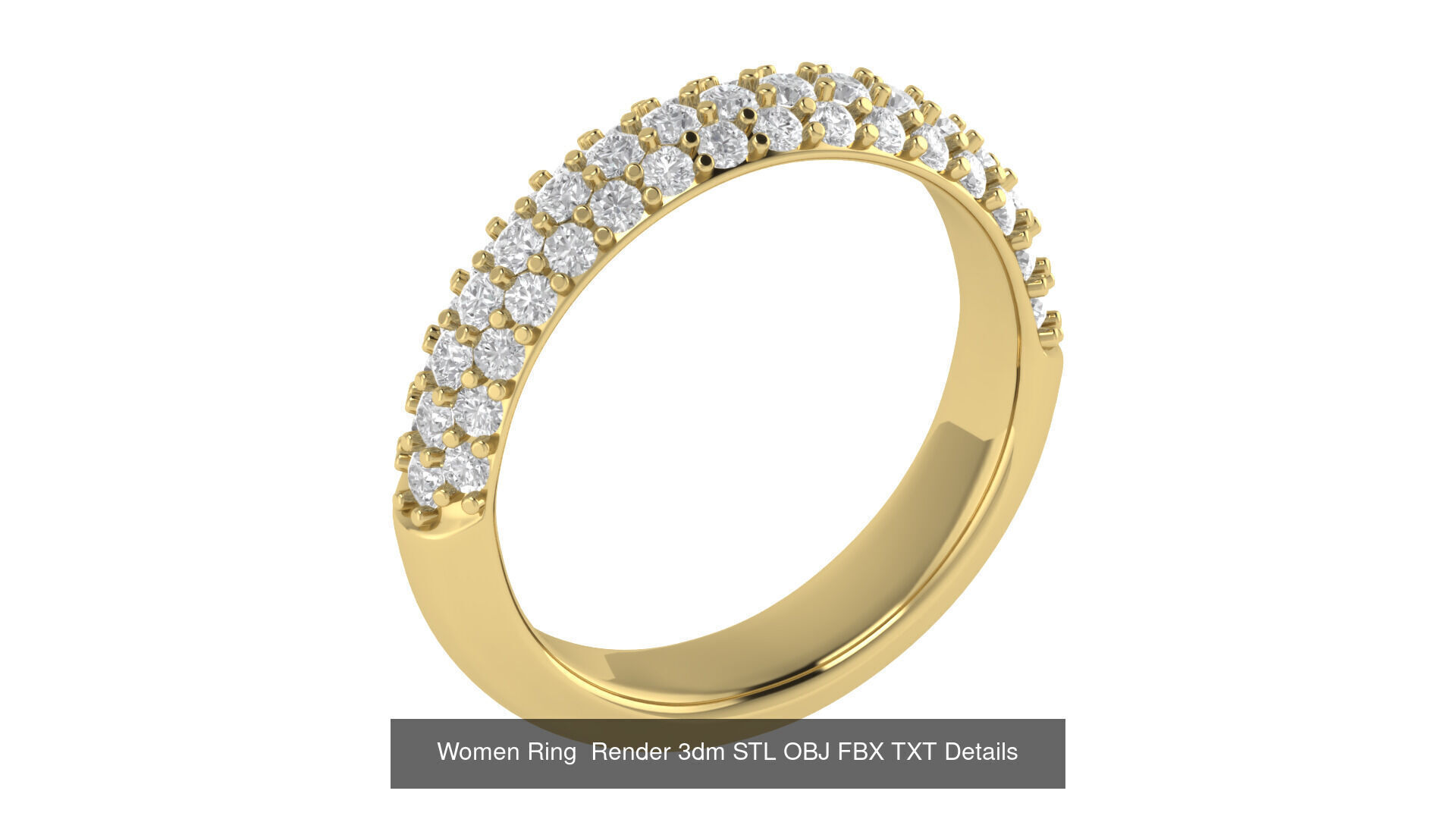 40 Wedding Band Ring Render 3dm STL OBJ FBX Details Collection _44