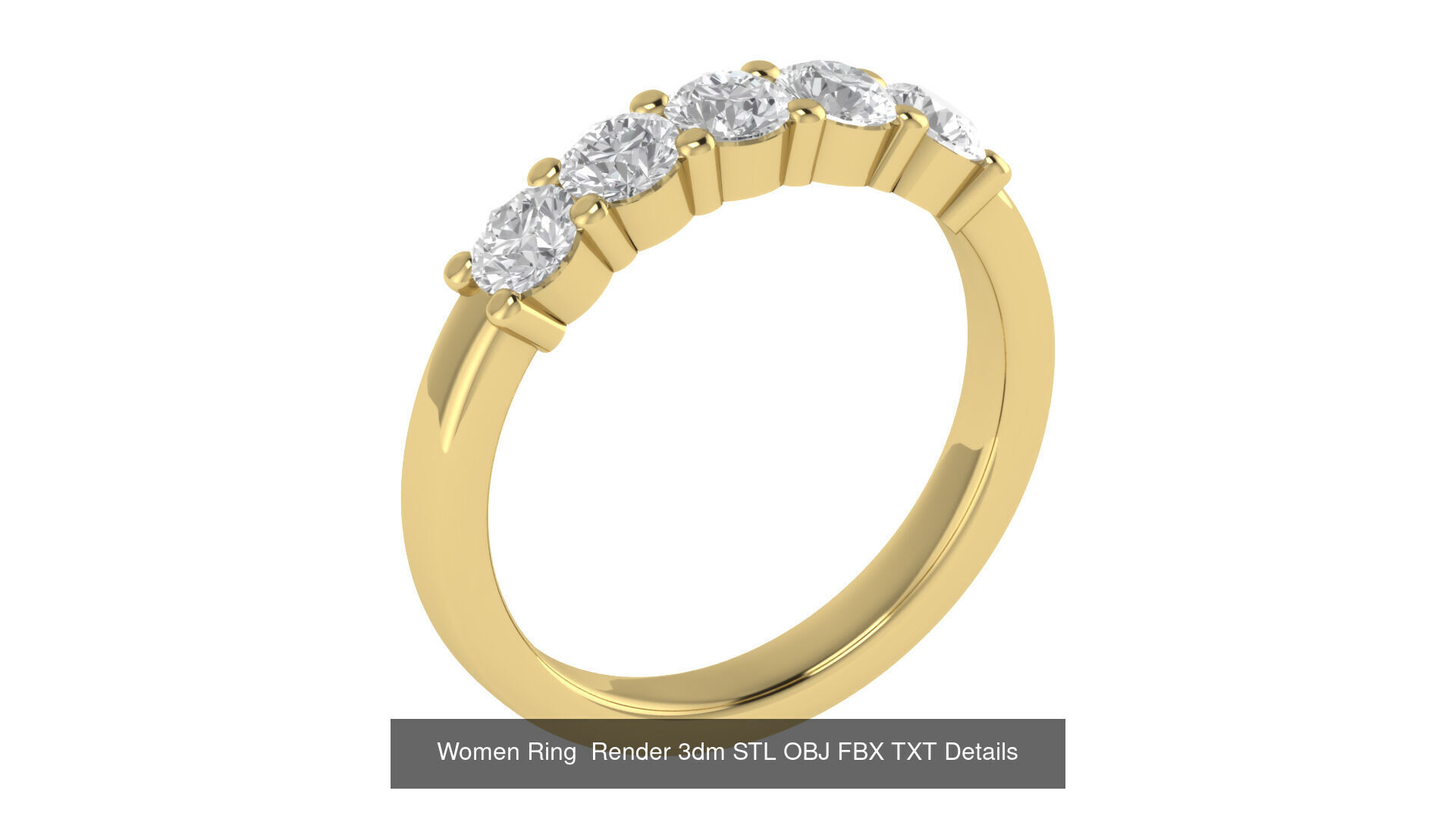 40 Wedding Band Ring Render 3dm STL OBJ FBX Details Collection _40