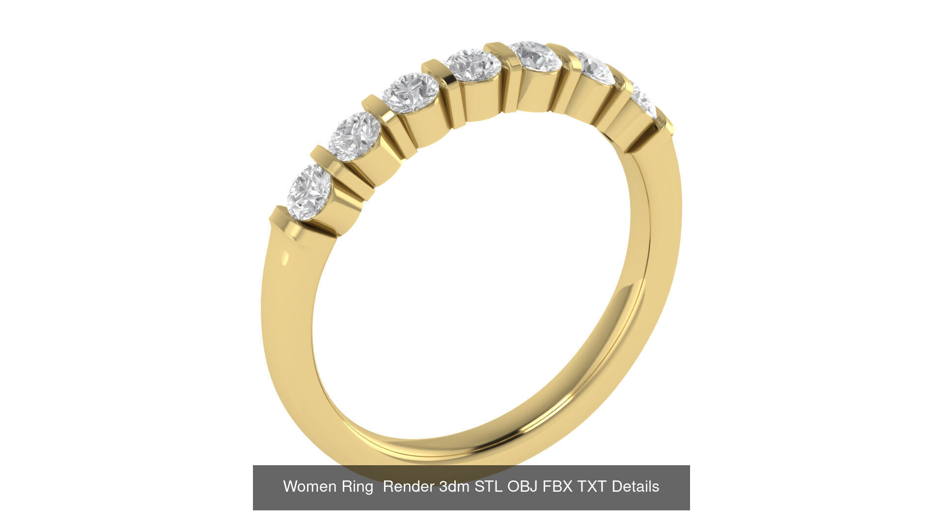 40 Wedding Band Ring Render 3dm STL OBJ FBX Details Collection _32