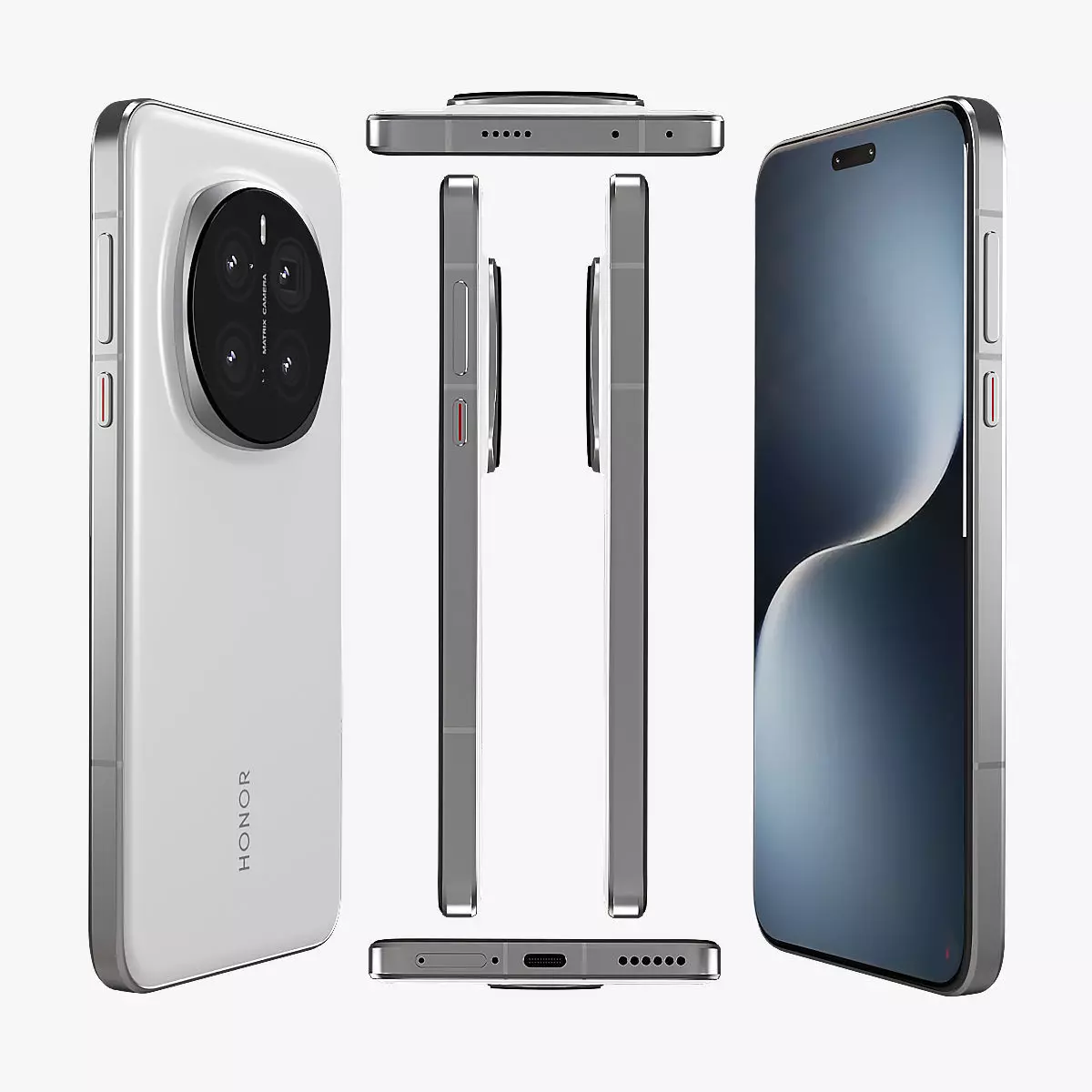 Honor Magic7 Pro White 3D model_0
