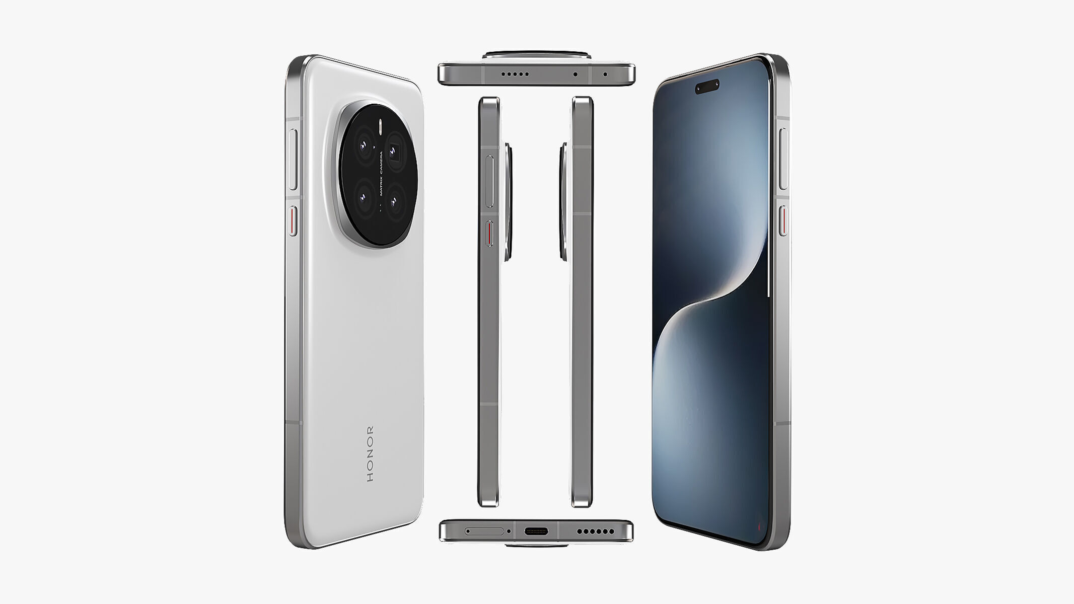 Honor Magic7 Pro White 3D model_2