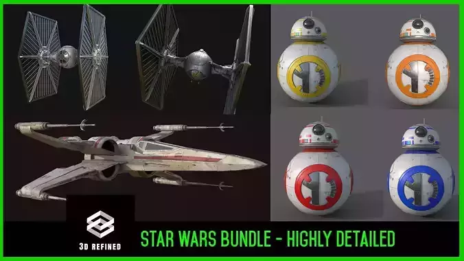 Star Wars Bundle 3D Model Collection