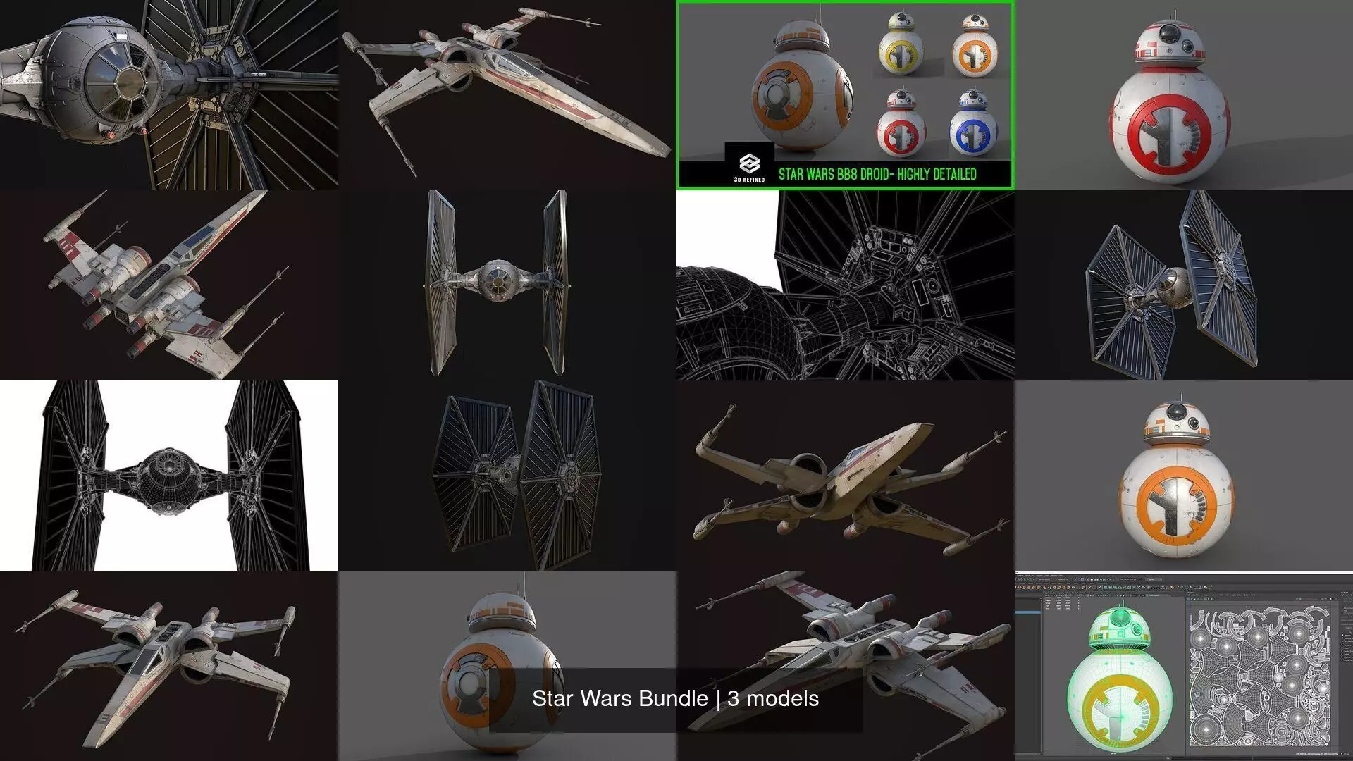 Star Wars Bundle 3D Model Collection_1