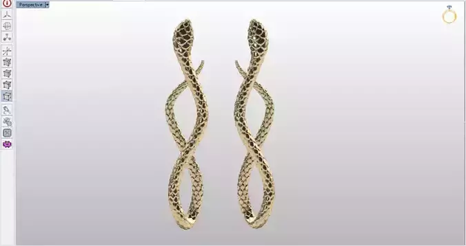 Golden Viper Earrings