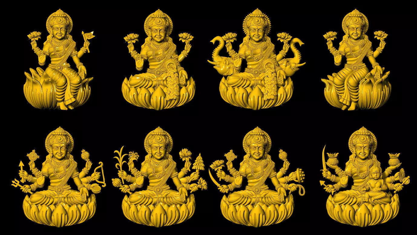 asth laxmi 1 inch 3D print model