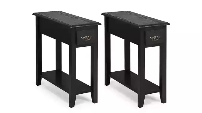 Slim Side Table Drawer