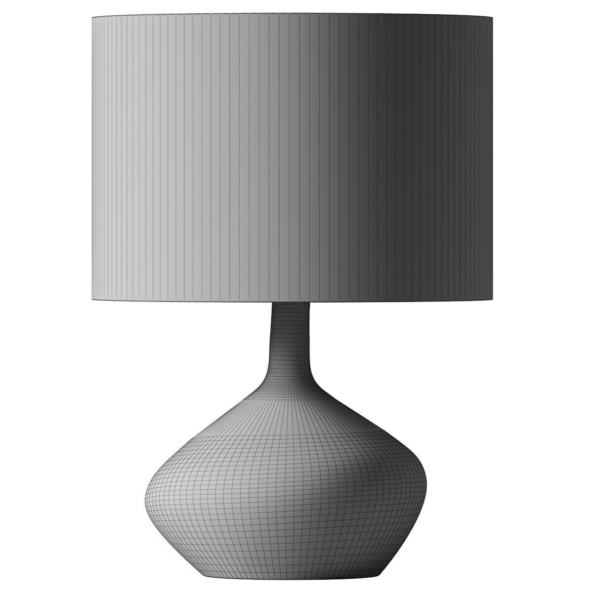 Asymmetry Ceramic table lamp - West Elm 3D model_2