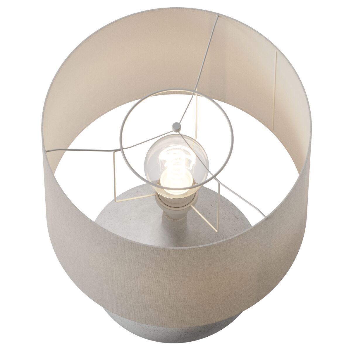 Asymmetry Ceramic table lamp - West Elm 3D model_1