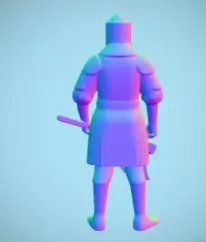 3D Model of Medieval Warrior With an Axe 3D model