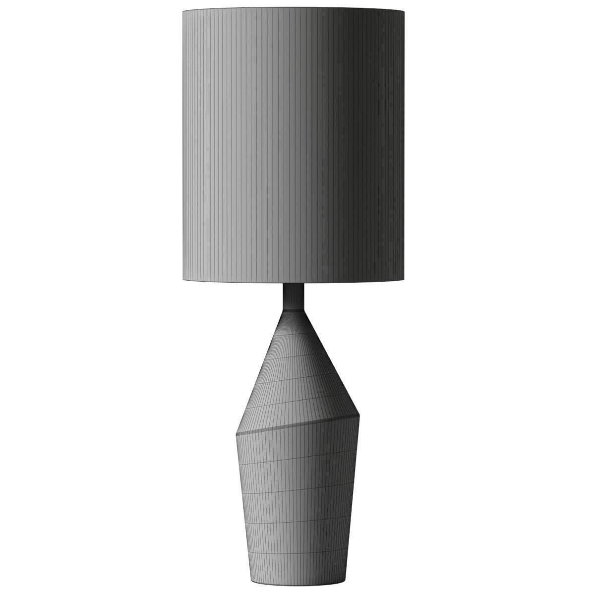 Asymmetry Ceramic table lamp - West Elm 3D model_2