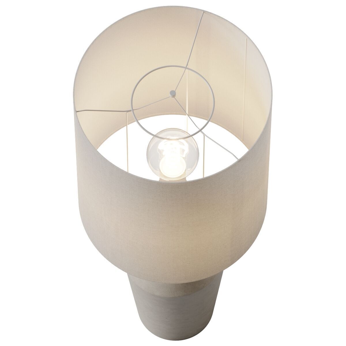 Asymmetry Ceramic table lamp - West Elm 3D model_1