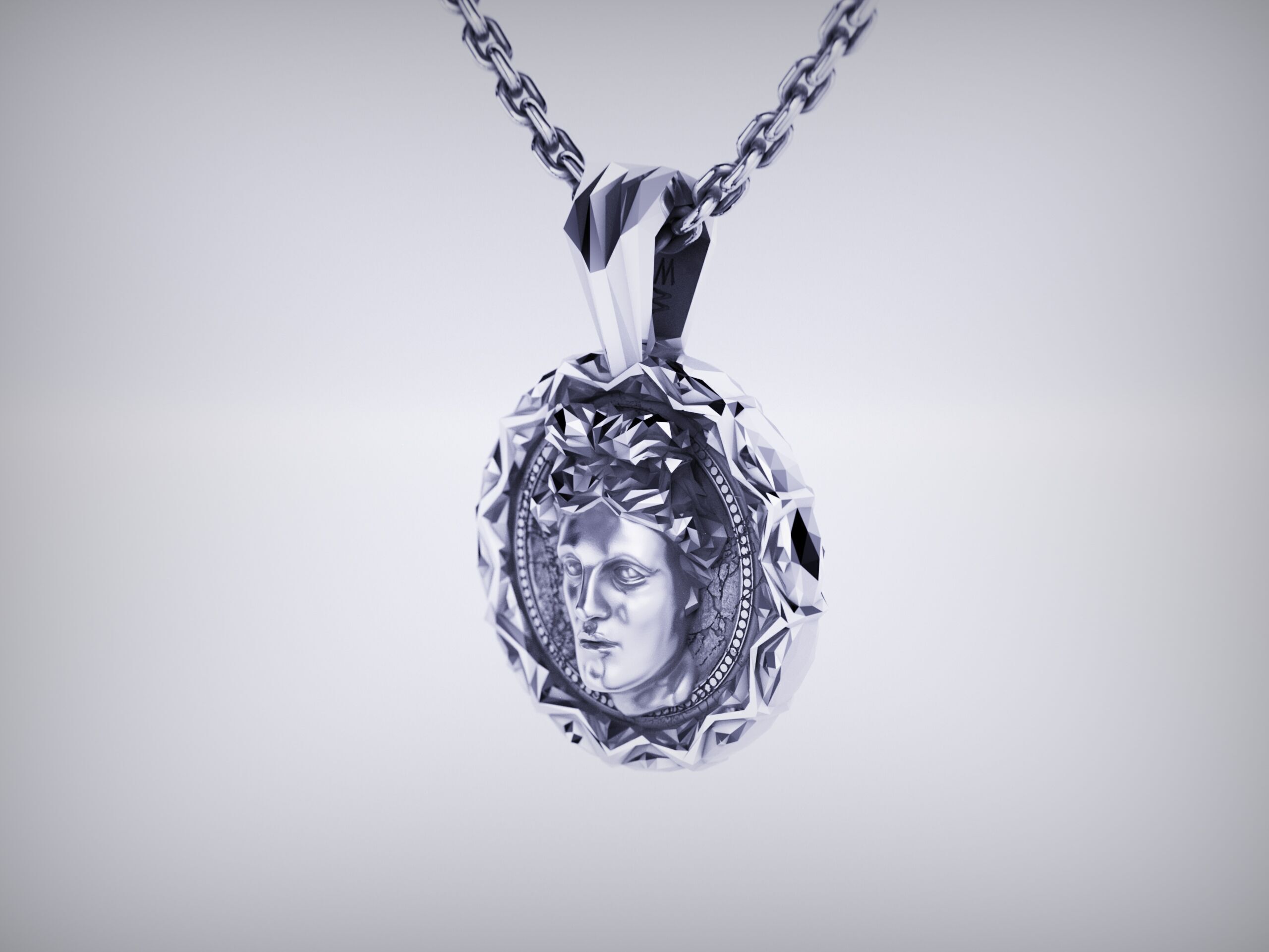 Apollo Coin Pendant For Print and Cast 3D Model 3D print model_2