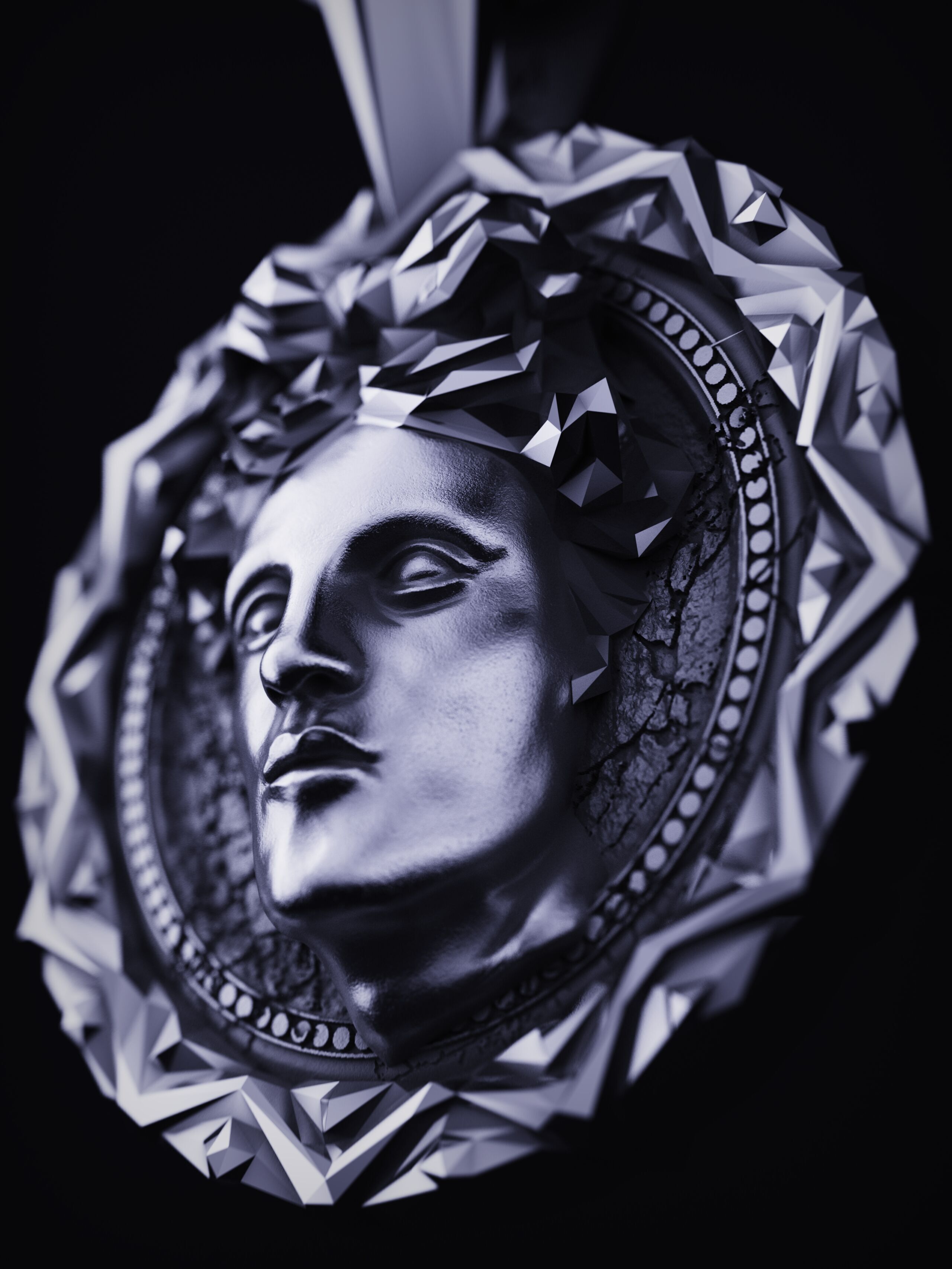 Apollo Coin Pendant For Print and Cast 3D Model 3D print model_14