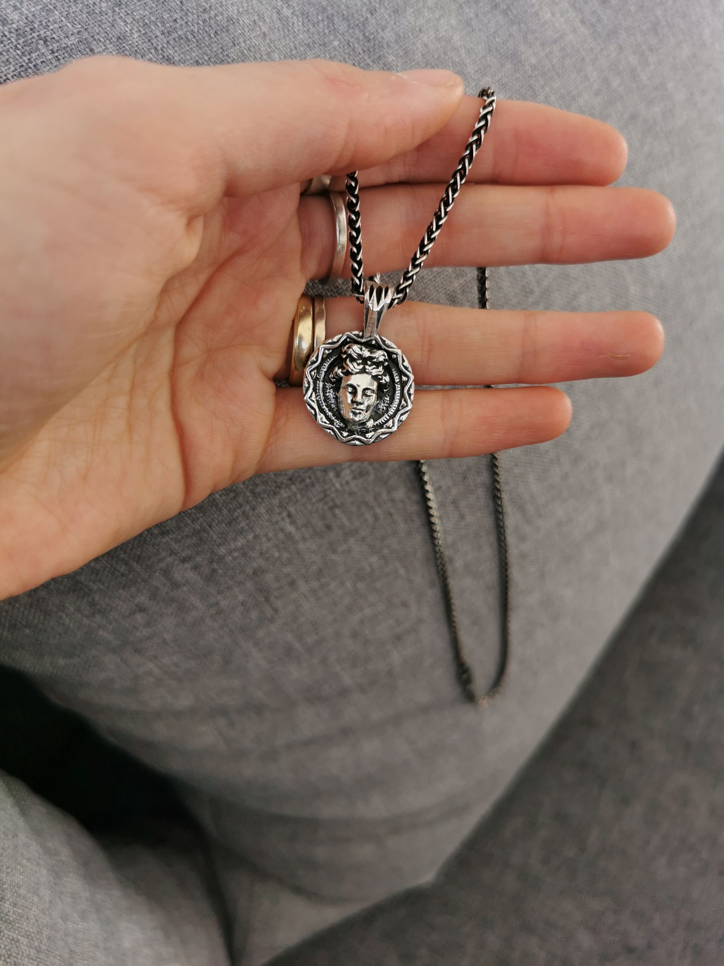 Apollo Coin Pendant For Print and Cast 3D Model 3D print model_19