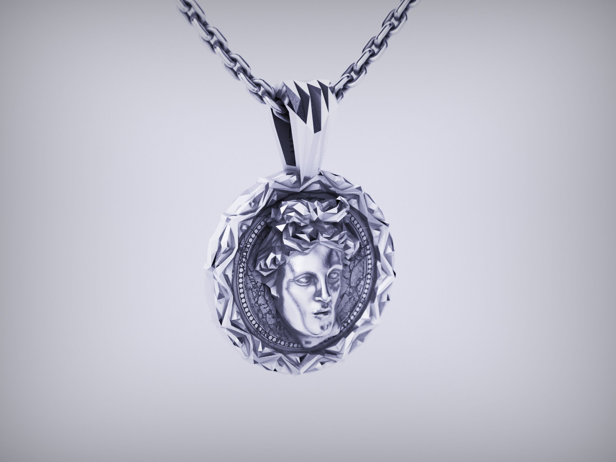 Apollo Coin Pendant For Print and Cast 3D Model 3D print model_3