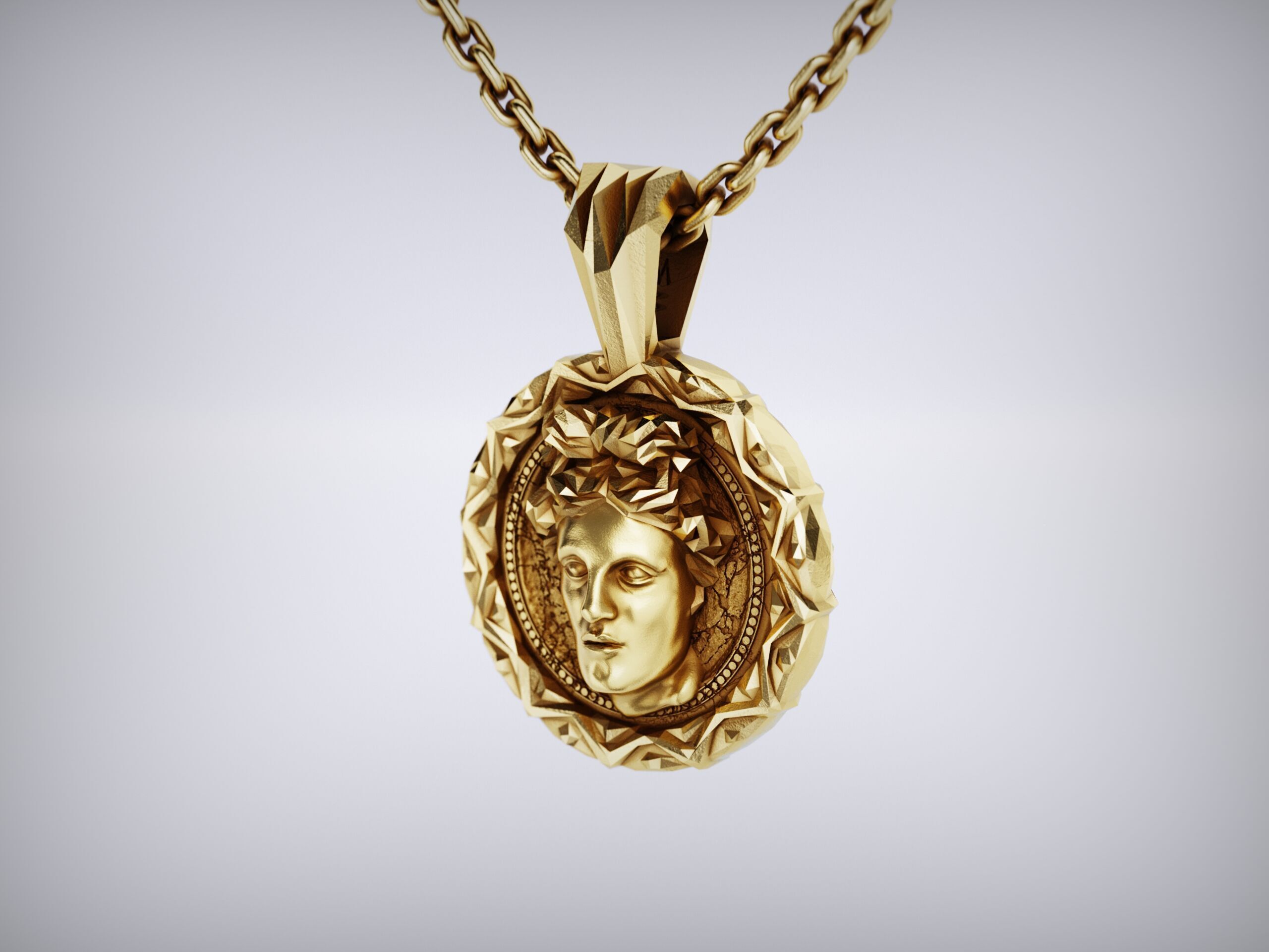 Apollo Coin Pendant For Print and Cast 3D Model 3D print model_9