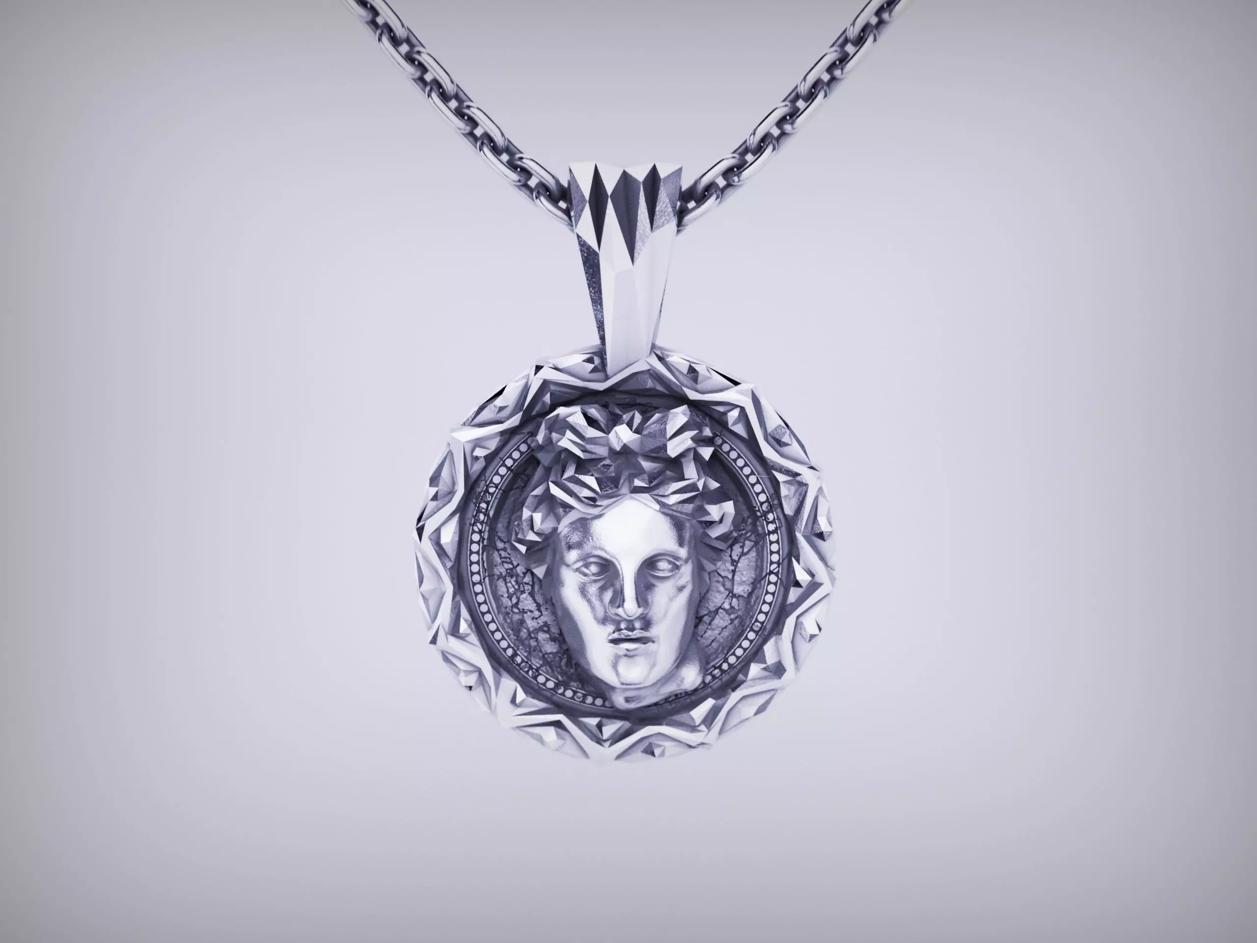Apollo Coin Pendant For Print and Cast 3D Model 3D print model_0