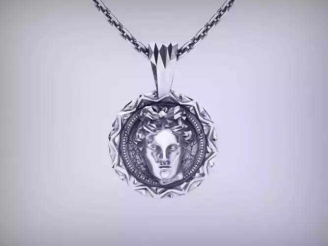 Apollo Coin Pendant For Print and Cast 3D Model