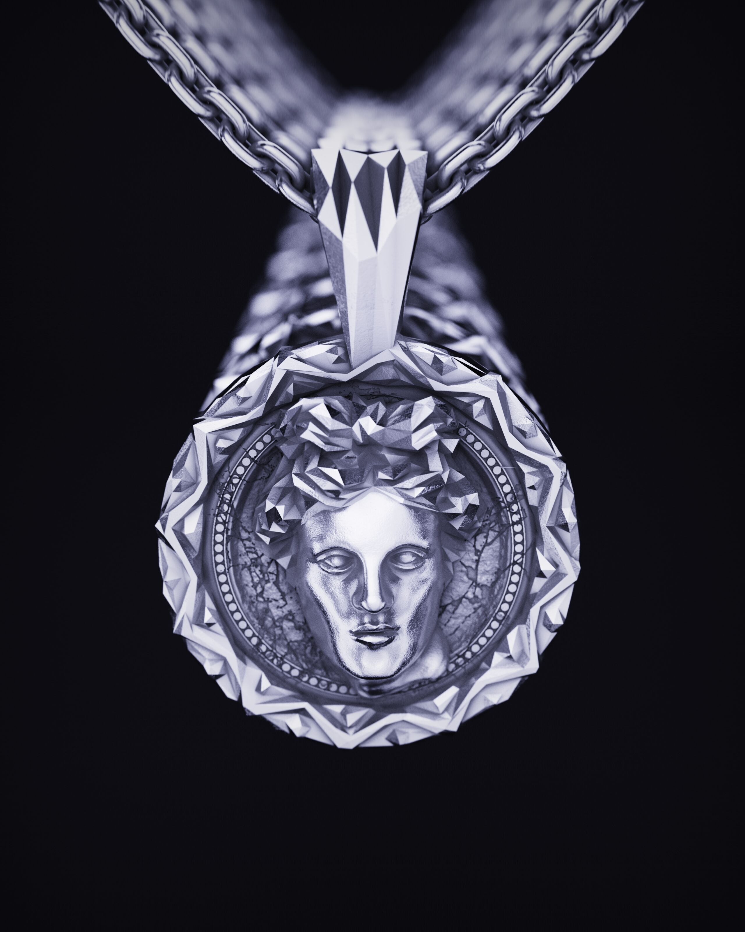 Apollo Coin Pendant For Print and Cast 3D Model 3D print model_13