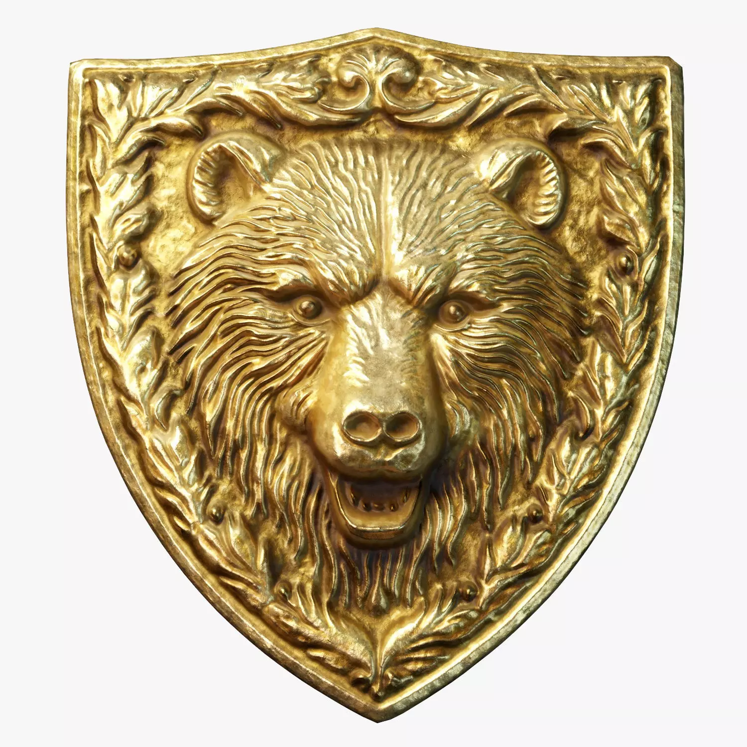 Bear Heraldic Emblem PBR Low-poly 3D model_0