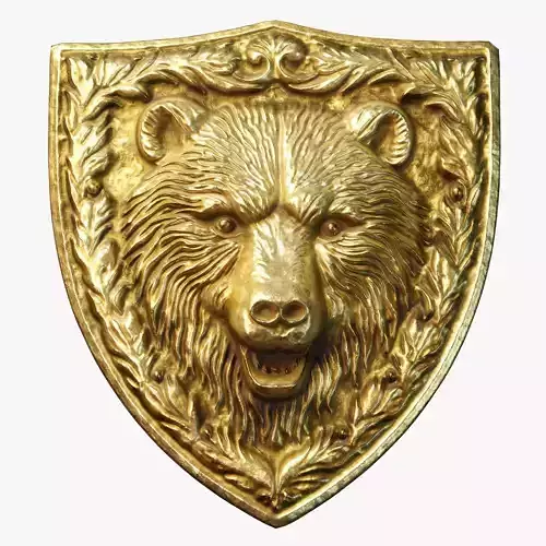 Bear Heraldic Emblem PBR 