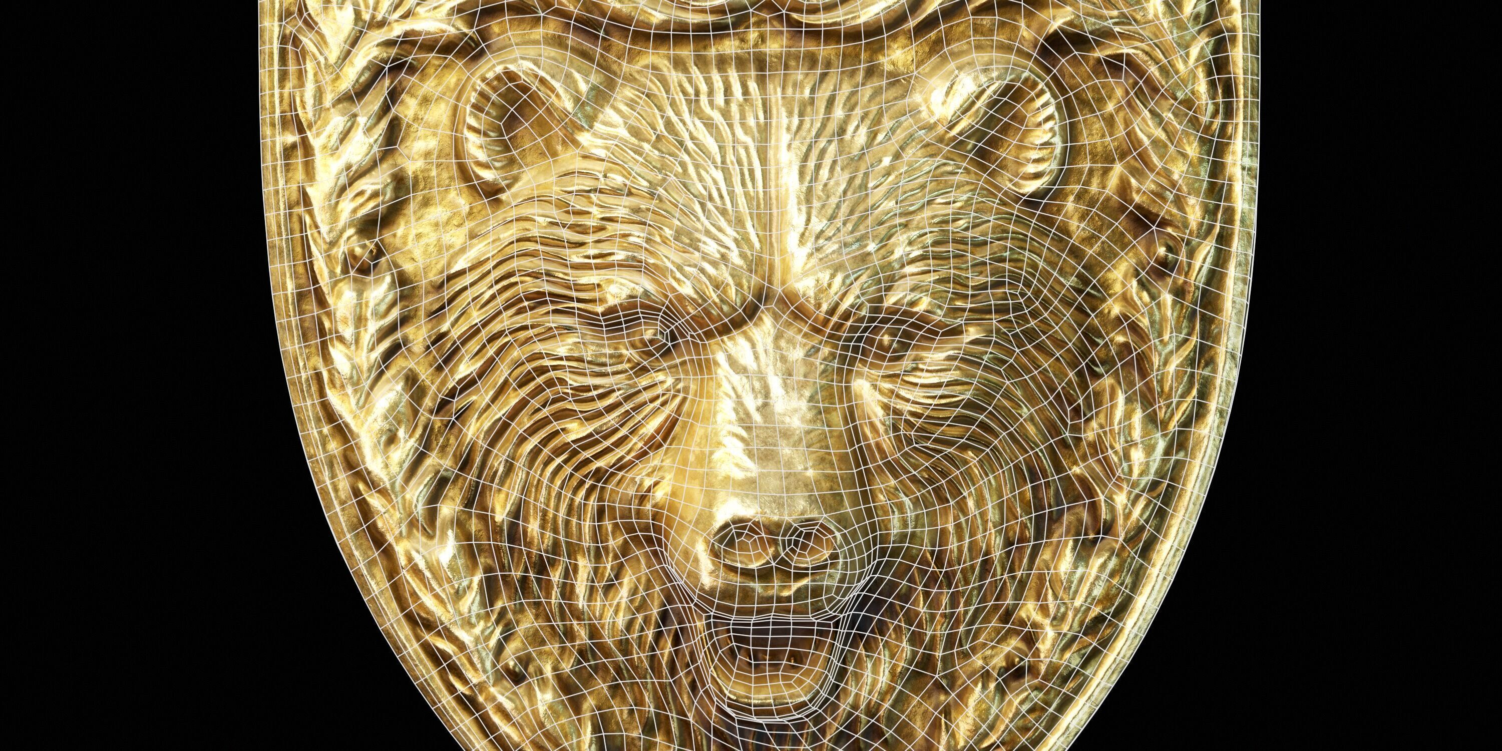 Bear Heraldic Emblem PBR Low-poly 3D model_7