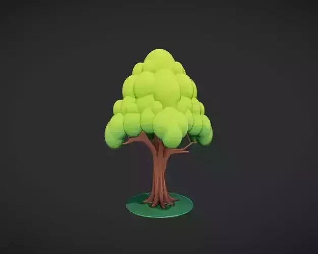 Stylized cartoon tree