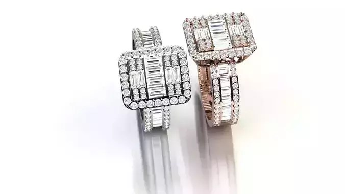 Solitaire Wedding Engagement Women Ring 3D print model