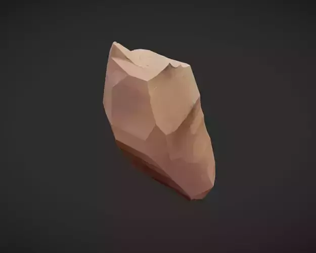 Large jagged rock 3D model