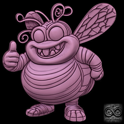 Funky Bee Relief STL file for 3dprint or CNC Free 3D print model