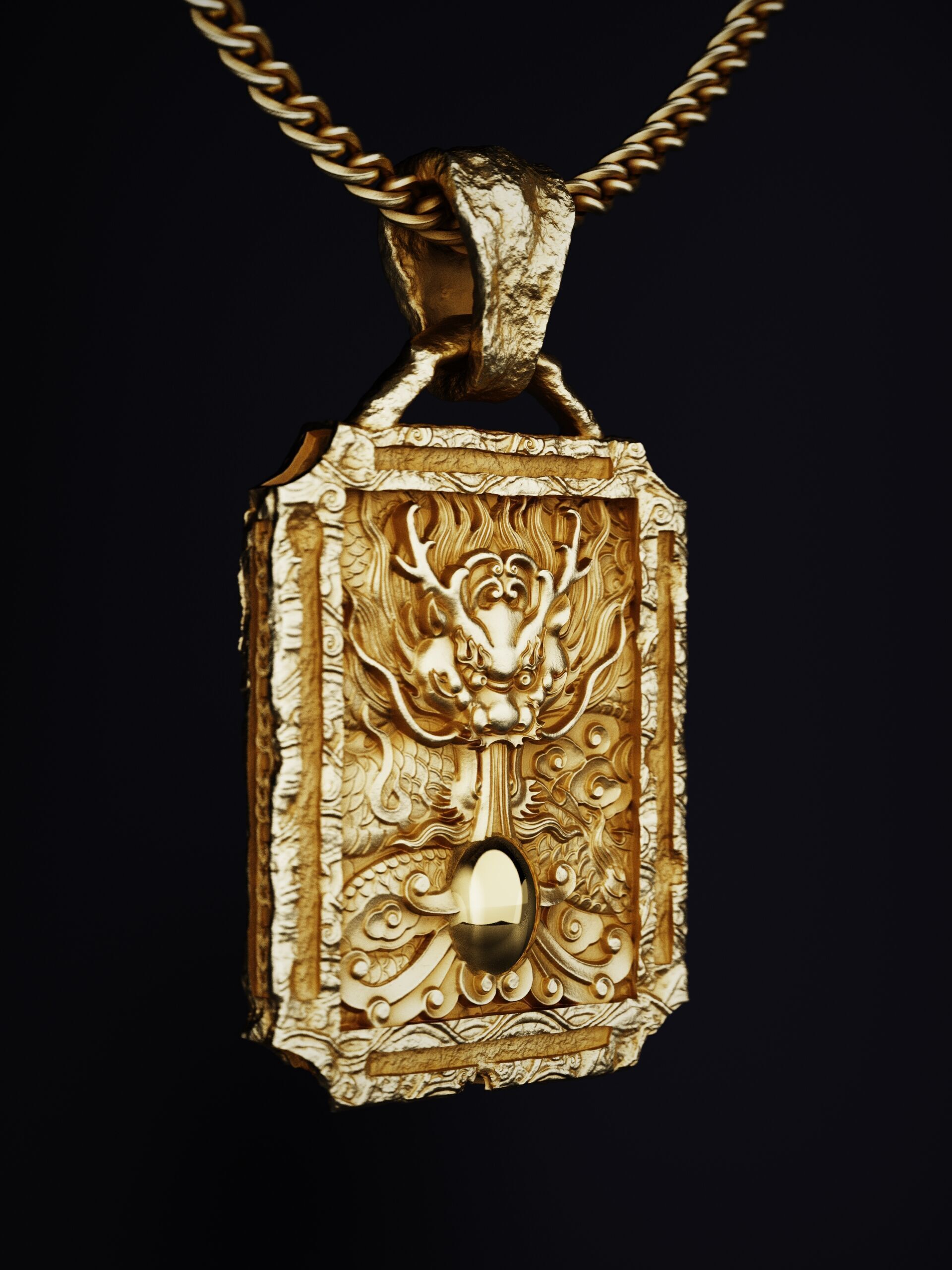 Dragon Tablet Pendant CASTABLE PRINTABLE 3D print model_10