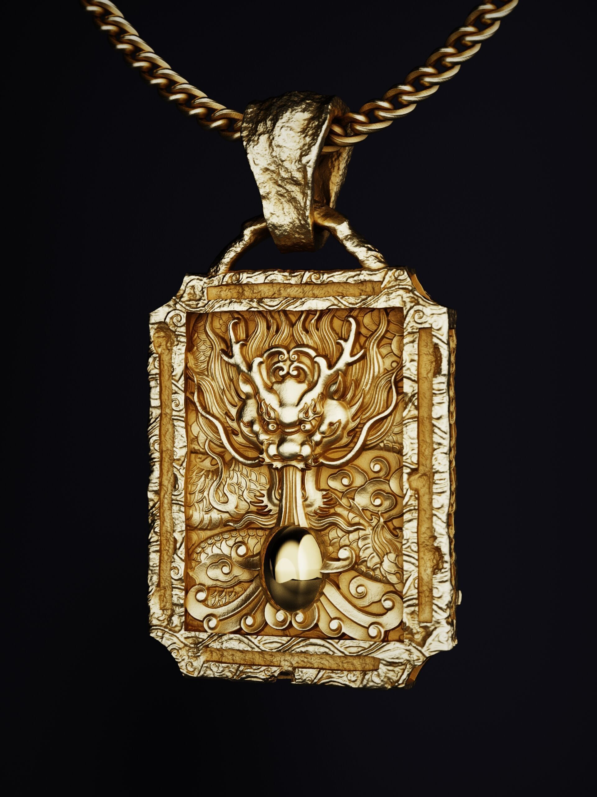 Dragon Tablet Pendant CASTABLE PRINTABLE 3D print model_13