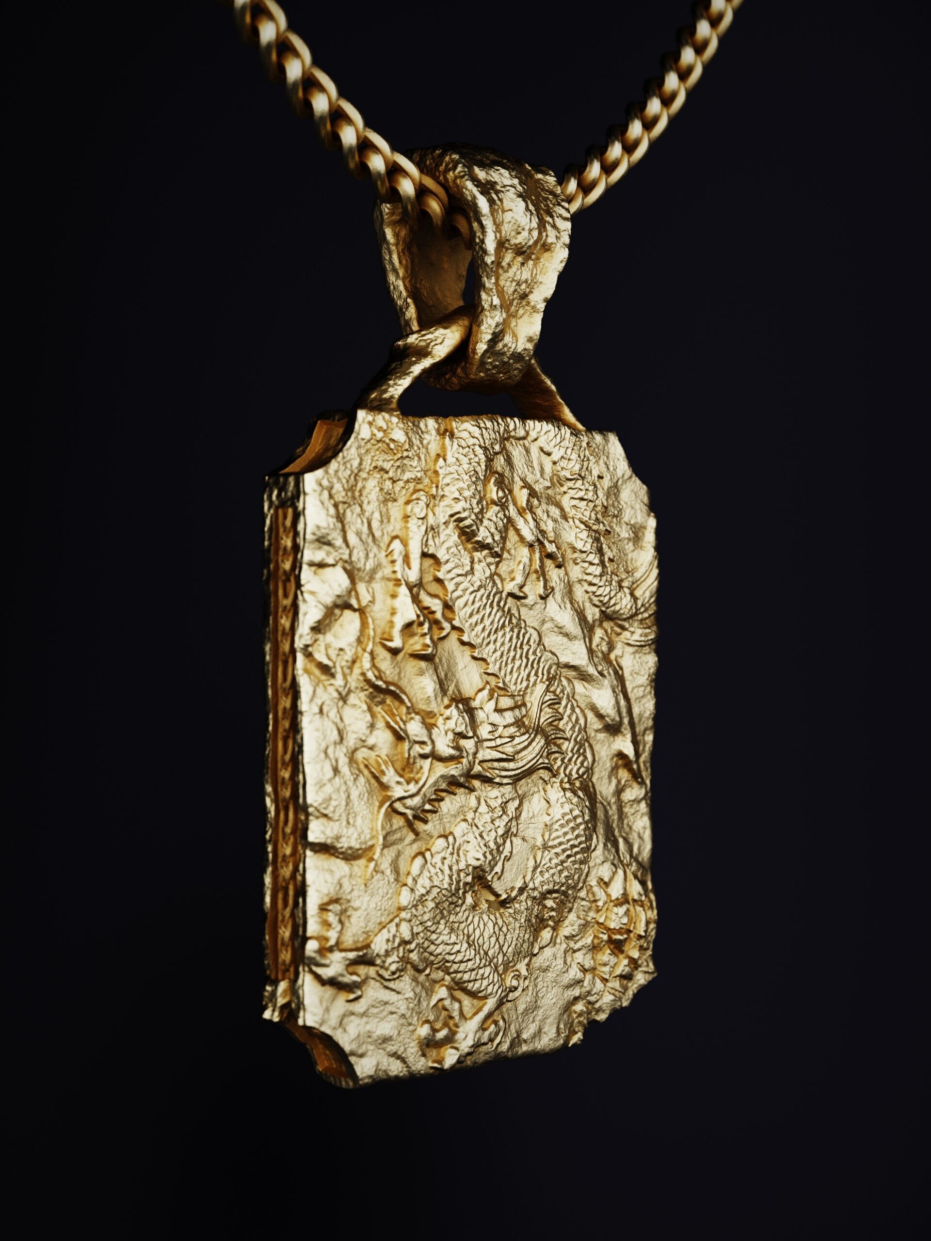 Dragon Tablet Pendant CASTABLE PRINTABLE 3D print model_12